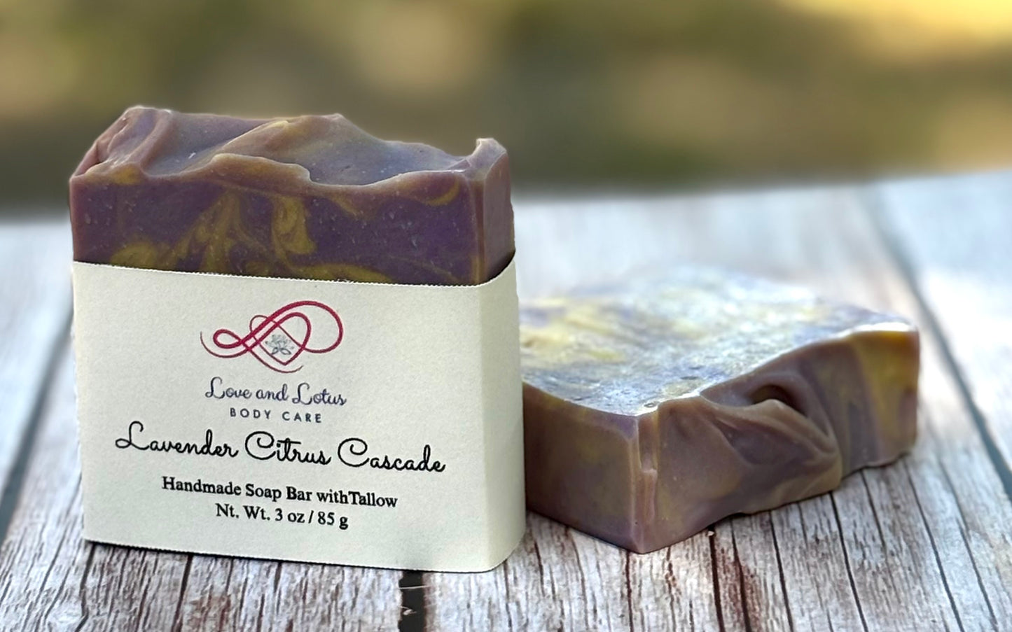 Lavender Citrus Cascade – Handmade Lemon Lavender Tallow Soap
