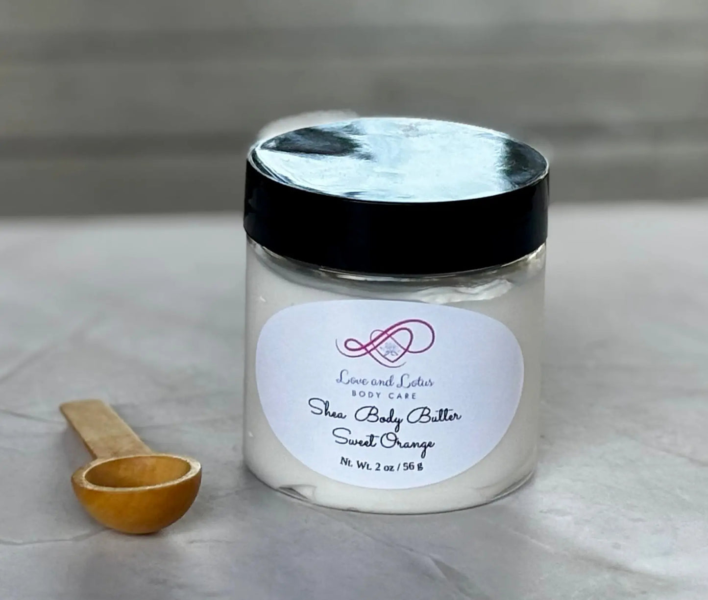 Shea Whipped Body Butter – Luxurious, Deep Moisture with wooden spoon