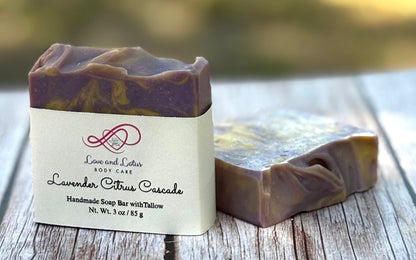 Lavender Citrus Cascade – Handmade Lemon Lavender Tallow Soap